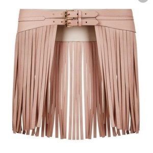 BCBG French blush waist belt